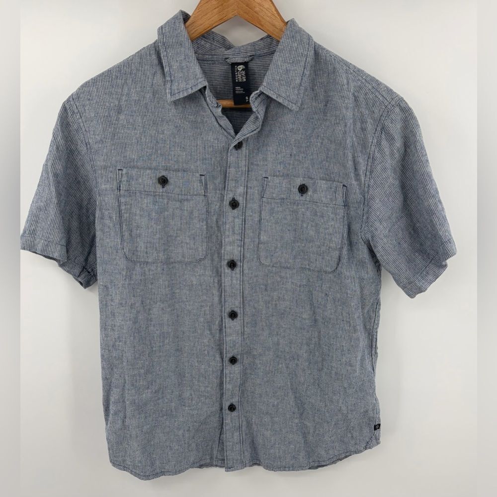 Mountain Hardware Huxley short sleeve button up dual chest pocket mens S camping